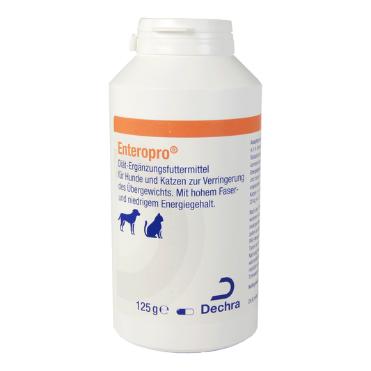 Dechra Enteropro 125 g, Dose in Vorderansicht